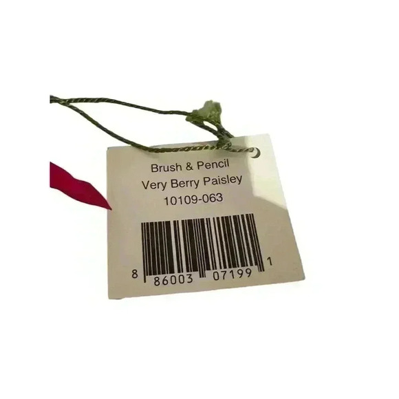 Vera Bradley Paisley Brush & Pencil Case Multicolor Organizer - Picture 5 of 6